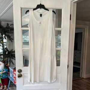 NWT GAP White Sleeveless Scoop Neck Sundress